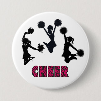CHEERLEADING 3 INCH ROUND BUTTON