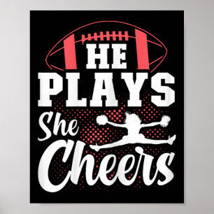 Cheerleading And Footll Mom Of Both Footll Cheer M Poster