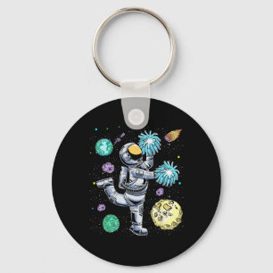 Cheerleading Astronaut Cheerleader Cheer Flyer Boy Keychain