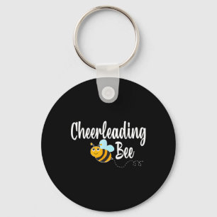 Cheerleading Bee Cheerleader Funny Bumblebee Keychain