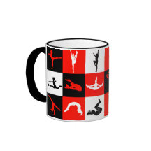 Cheerleading Block Mug in Red