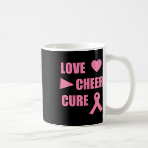 Cheerleading Breast Cancer Love Cheer Cure  Coffee Mug
