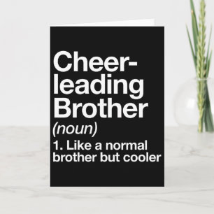 Cheerleading Brother Definition Funny Sports  Card