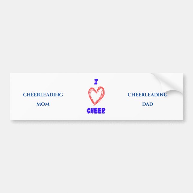 Cheerleading bumper sticker. sticker (Front)