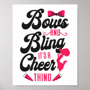 Cheerleading Cheer Bows And Bling It'S A Cheer Poster