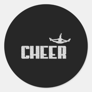 Cheerleading Cheer Coach Mom Dad Cheerleader Gift Classic Round Sticker