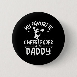 Cheerleading Cheer Dad Shirt Pride Fathers Day Men 2 Inch Round Button