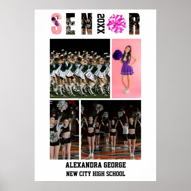 Cheerleading Cheer Graduation Senior Night Poster (Front)