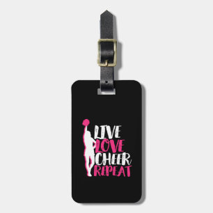 Cheerleading Cheerleader Live Love Cheer Repeat Luggage Tag