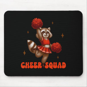 Cheerleading Cheerleader Raccoon Cheer Squad Women Mouse Pad