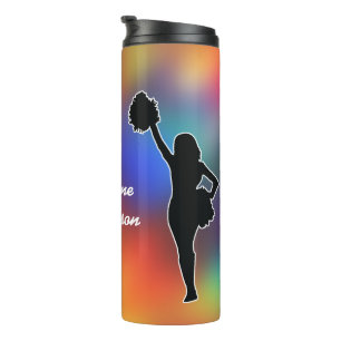 Cheerleading - Cheerleader silhouette Personalize Thermal Tumbler