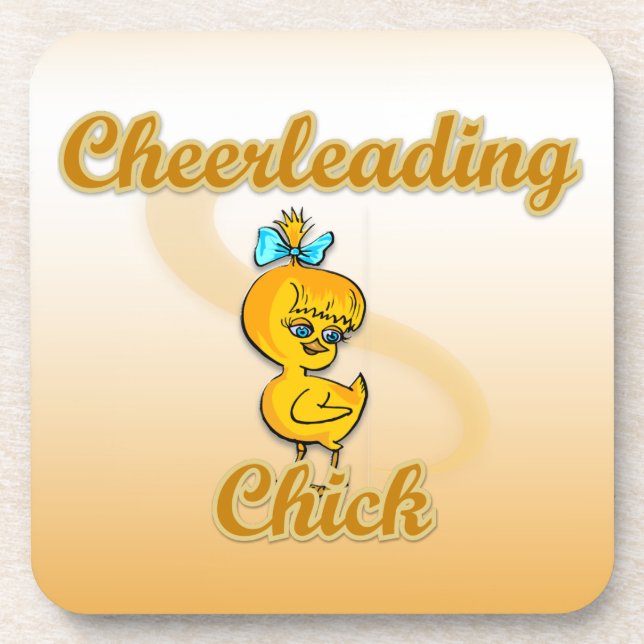 Cheerleading Chick Coaster (Front)