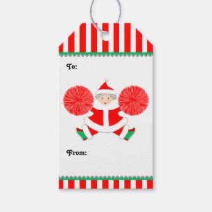 Cheerleading Christmas Gift Tags
