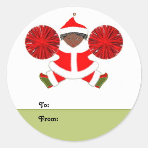 Cheerleading Christmas gift tags