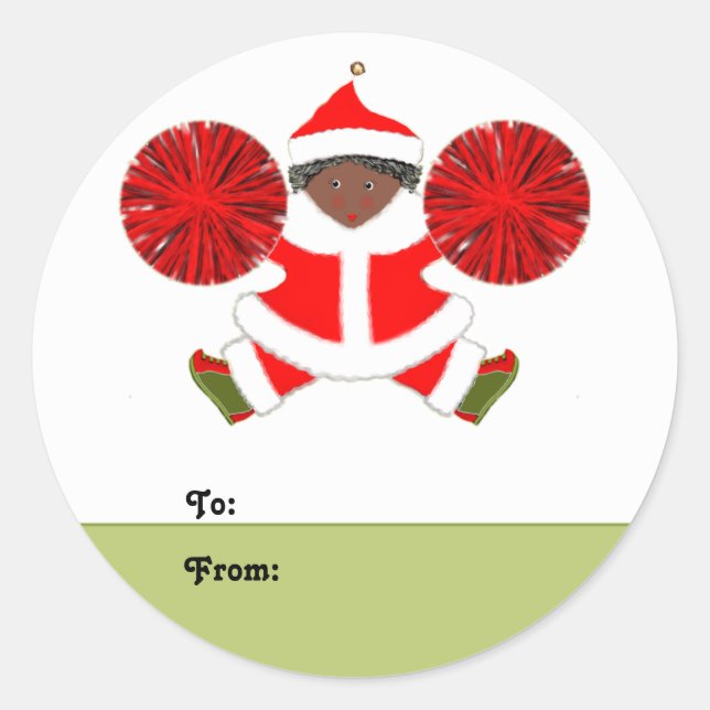 Cheerleading Christmas gift tags (Front)