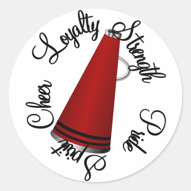 Cheerleading Classic Round Sticker (Front)