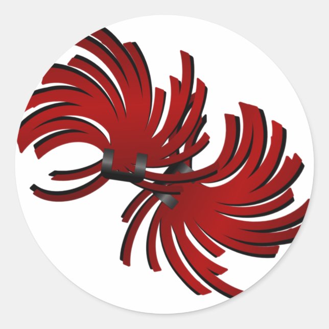 Cheerleading Classic Round Sticker (Front)