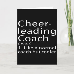 Cheerleading Coach Definition Sports Funny Trainer Card