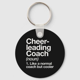 Cheerleading Coach Definition Sports Funny Trainer Keychain