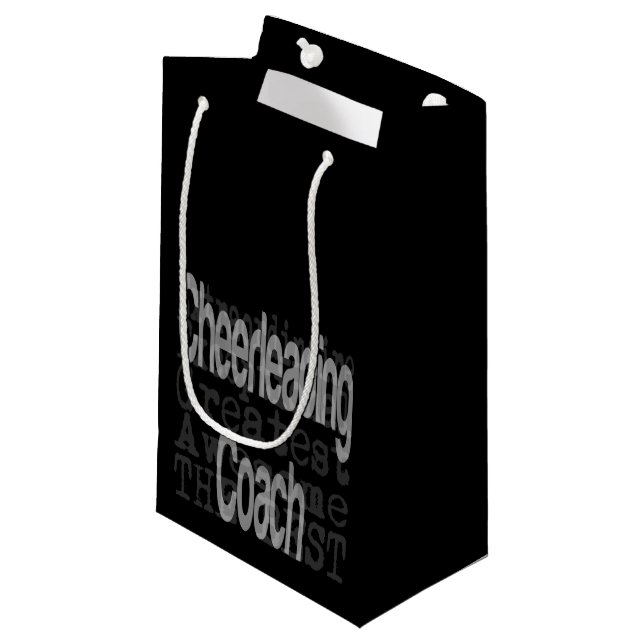Cheerleading Coach Extraordinaire Small Gift Bag (Front Angled)