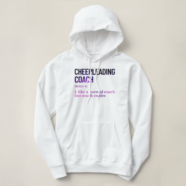 Cheerleading coach funny saying hoodie (Design Front)