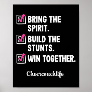 Cheerleading Coach Trainer School Cheerleader Chee Poster