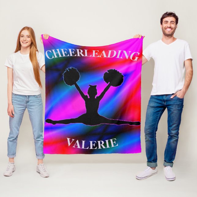 Cheerleading Colourful Fleece Blanket (In Situ)