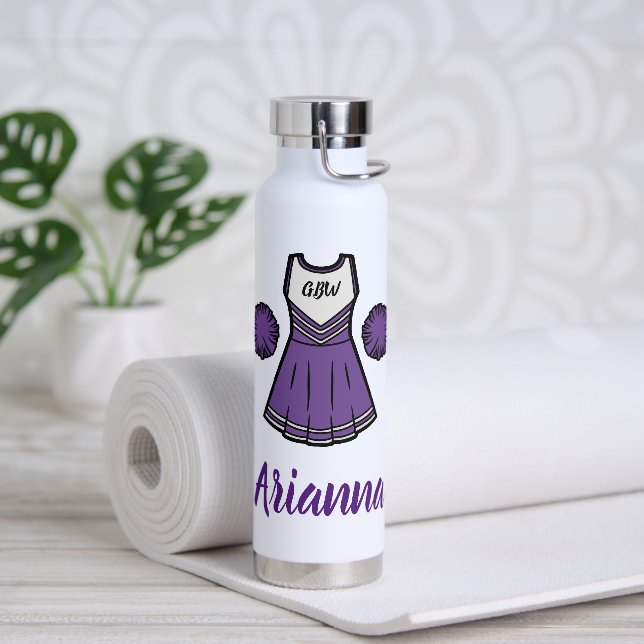 Cheerleading Customizable Water Bottle  (Yoga)