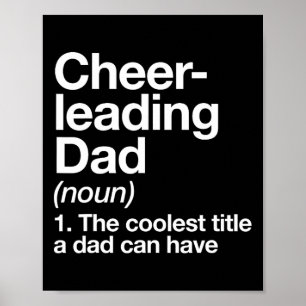 Cheerleading Dad Definition Funny Sports Poster