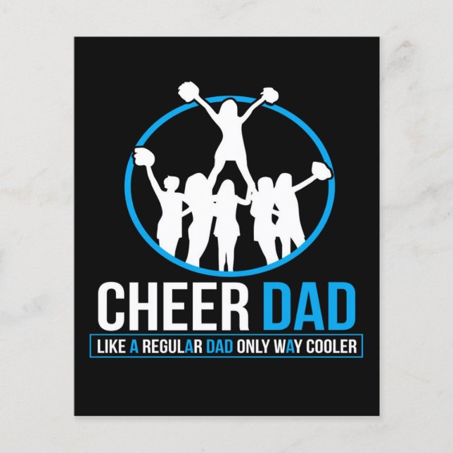 Cheerleading Dad Fathers | Cheerleading Cute Des Flyer (Front)