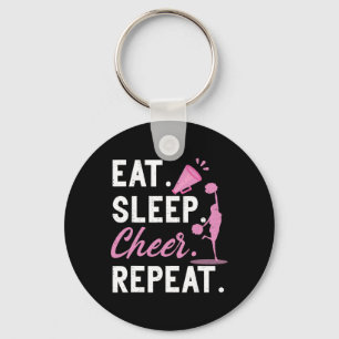 Cheerleading Dance Cheerleader Girls Eat Sleep Che Keychain