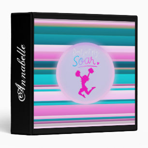 Cheerleading "Don't Just Fly, Soar" Stripes Binder