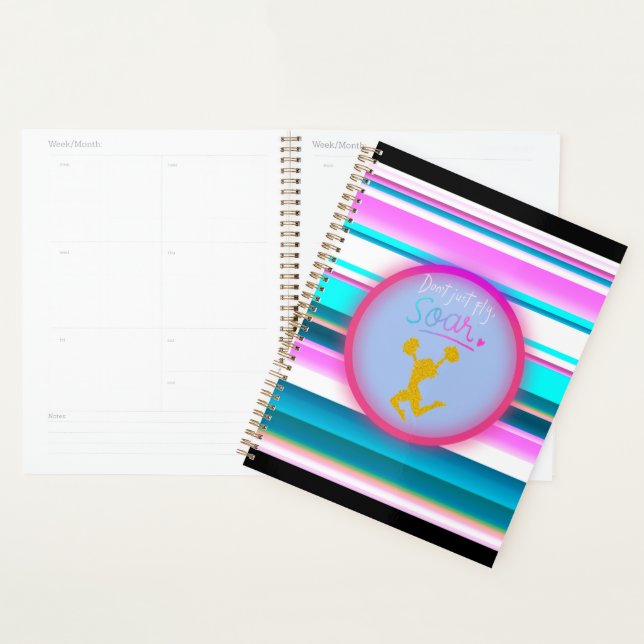Cheerleading "Don't Just Fly, Soar" Stripes   Planner (Display)