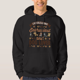 Cheerleading Enthusiast and Dog Lover Gift Hoodie