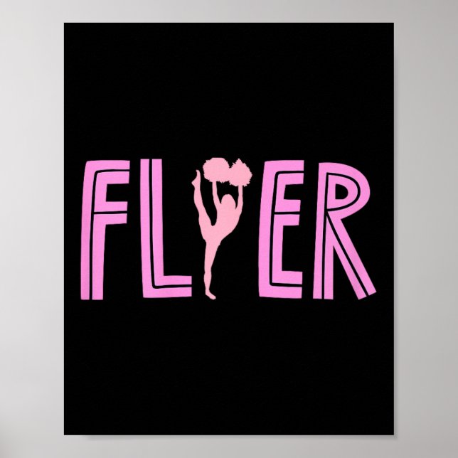 Cheerleading Flyer Stunt Group Cheer Squad  Poster (Front)
