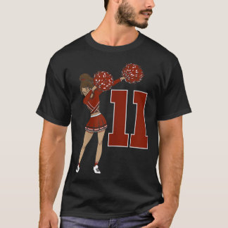 Cheerleading Girl Cute Birthday Cheer Cheerleader T-Shirt