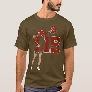 Cheerleading Girl Cute Birthday Cheer Cheerleader T-Shirt