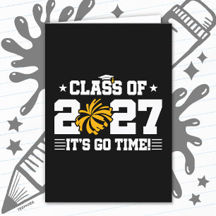 Cheerleading Graduation Time Senior Class of 2027 Card