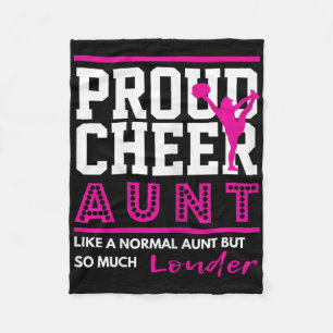 Cheerleading Graphic - Proud Cheer Aunt Fleece Blanket