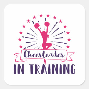 Cheerleading In Training Cheerleading Cheer Team Square Sticker