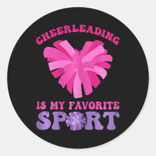 Cheerleading Is My Favorite Sport - Cheer And Chee Classic Round Sticker
