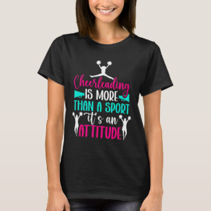 Cheerleading It's An Attitude Cheerleader Cheer T-Shirt