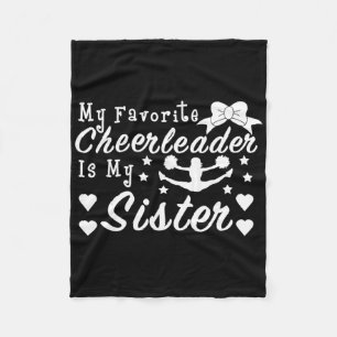 Cheerleading My Favourite Cheerleader Is My Sister Fleece Blanket