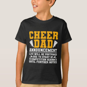 Cheerleading Papa Funny Cheer Dad Announcement T-Shirt