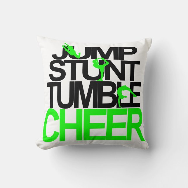 Cheerleading Pillow Jump, Stunt, Tumble, Cheer (Front)