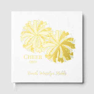 Cheerleading Pom Poms Personalized Foil Scrapbook Guest Book