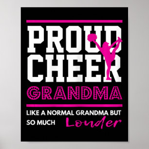 Cheerleading Proud Cheer Grandma Graphic Poster