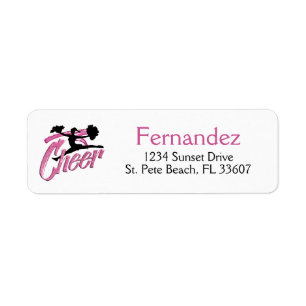Cheerleading Return Address Label