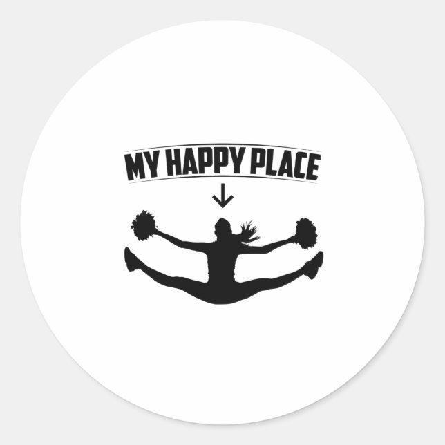 Cheerleading Sayings | Sport Cheerleader Gifts Classic Round Sticker (Front)