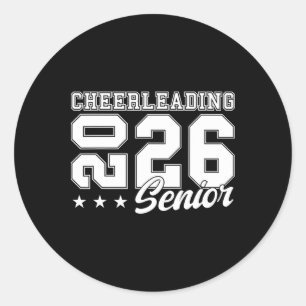 Cheerleading Senior Night Cheer Senior 2026 Gradua Classic Round Sticker